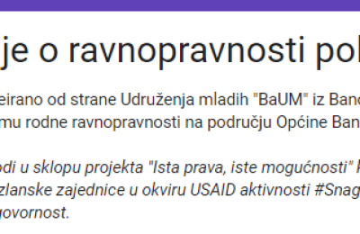 Istraživanje o ravnopravnosti polova